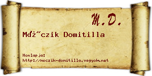 Móczik Domitilla névjegykártya